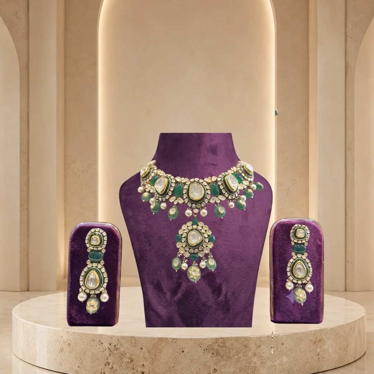 Mohar Kundan Necklace — Necklace Sets jewellery by Shree Kishan Jewellers & Sons