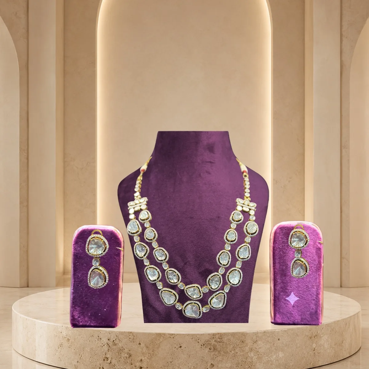 Anmol Polki Necklace — Necklace Sets jewellery by Shree Kishan Jewellers & Sons