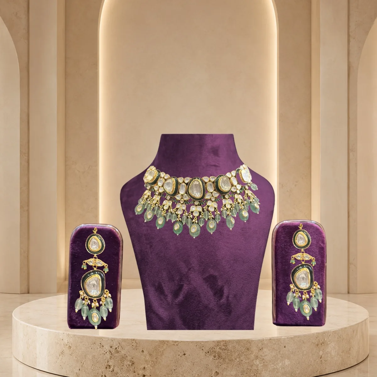 Vasundhara Polki Choker — Choker Sets jewellery by Shree Kishan Jewellers & Sons