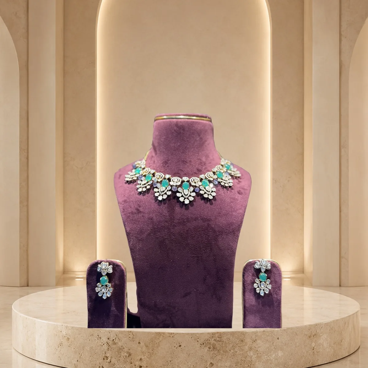 Chandni Polki Choker — Choker Sets jewellery by Shree Kishan Jewellers & Sons