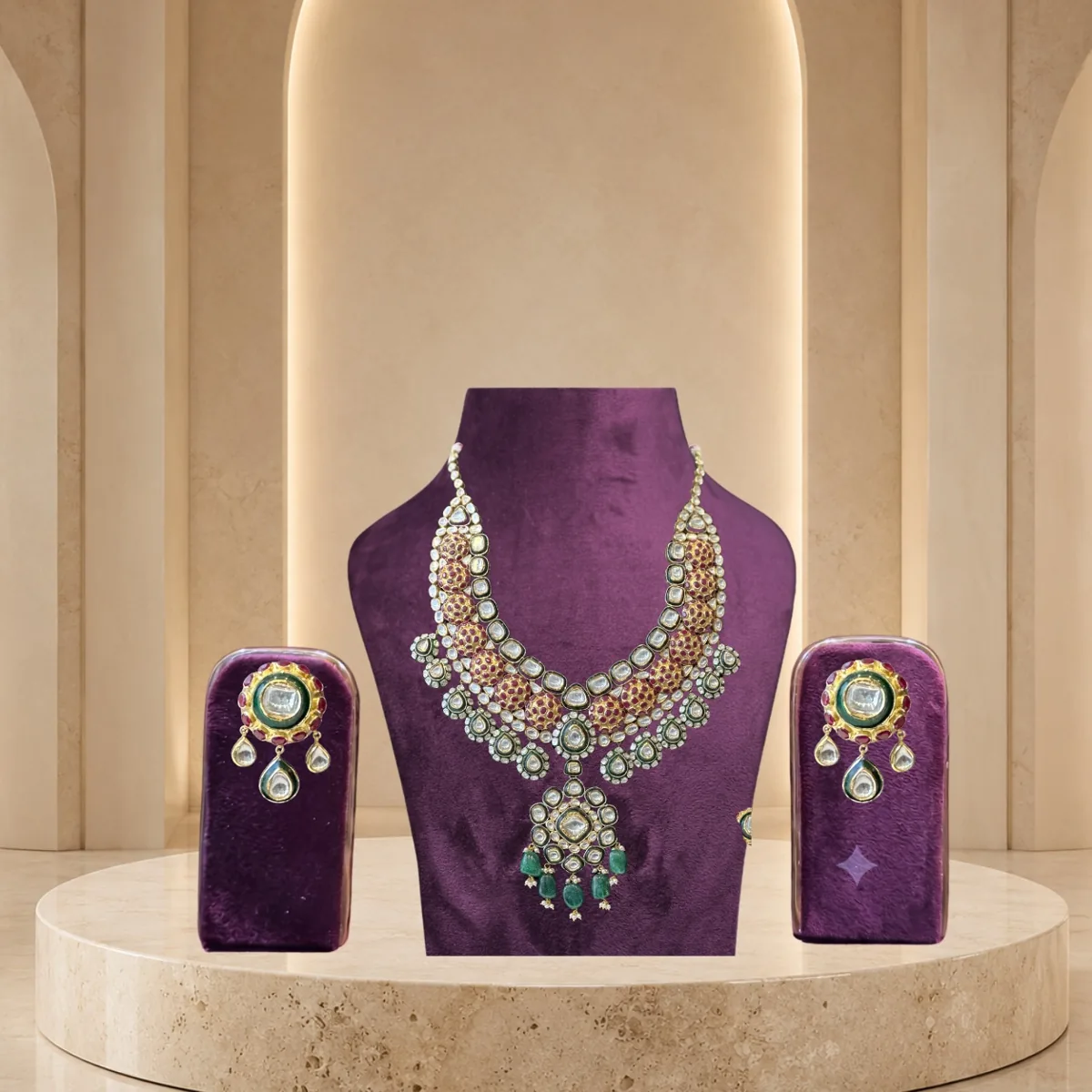 Rasleela Kundan Necklace — Necklace Sets jewellery by Shree Kishan Jewellers & Sons