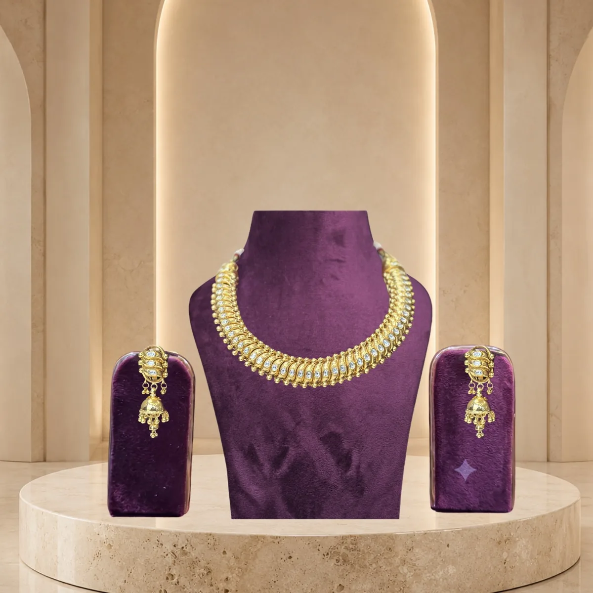 Kanchan Classic Gold Necklace — Gold Sets jewellery by Shree Kishan Jewellers & Sons